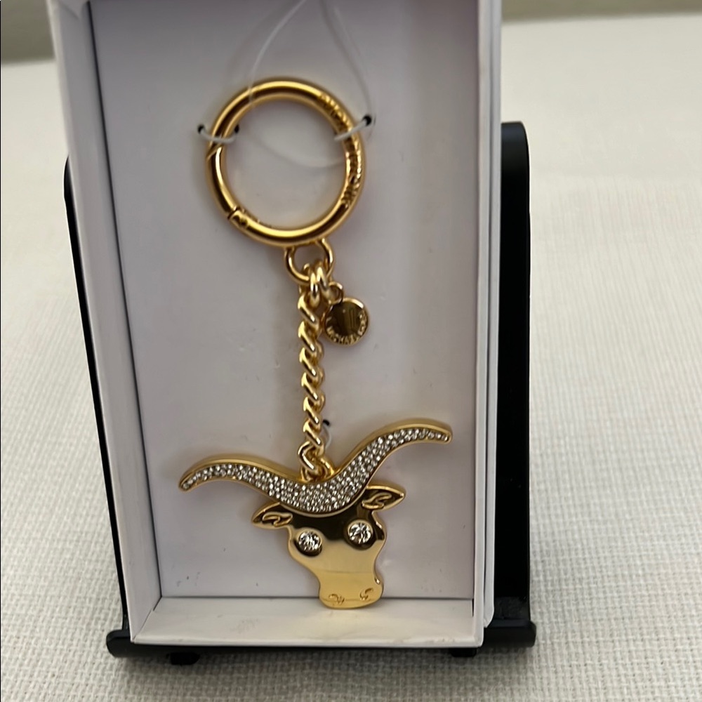 Michael Kors Gold and Silver Taurus Keychain